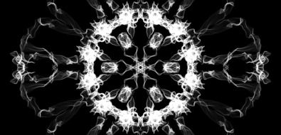black background with white digital pattern