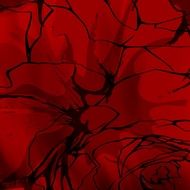 dark red background with black touches