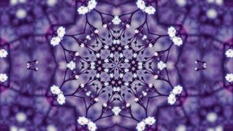 blue kaleidoscope in the form of a flower
