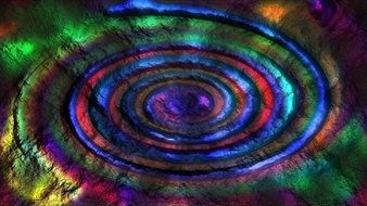 colored spiral on background image