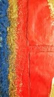 red blue golden drawing as background