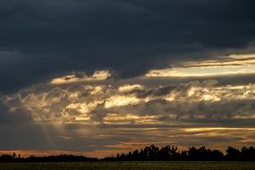 Alberta Sunset Canada Storm