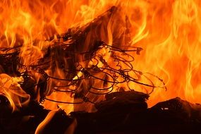 background with dangerous fireplace