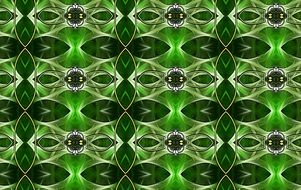 green kaleidoscopic ornament