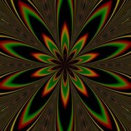 digital abstract flower
