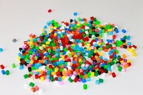 pile of colorful ironing beads