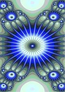 background with symmetrical digital drawing