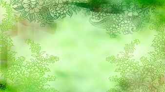 Background Green Floral Flowers