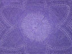 purple crochet structure