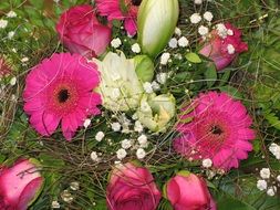 background image with flower bouquet