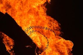 background with blazing metal construction