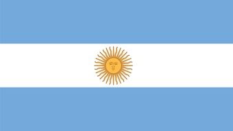 flag with blue stripes and the sun