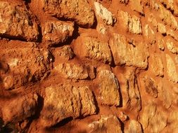 Stone Structure Red Rock Wall