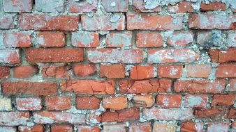 background with destroyed brick wall