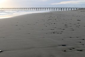 Background Ocean Pier Sand