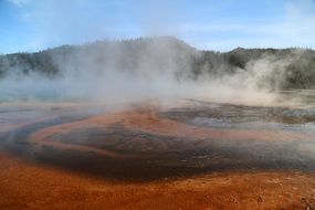 landscape in yellowstone national park