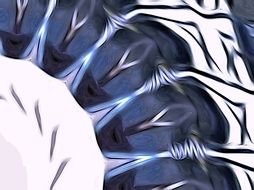 abstract white-blue pattern