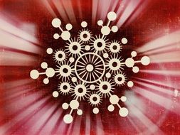 Background Star Red Abstract