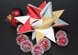 origami and Christmas decorations