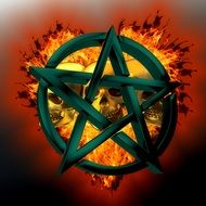 mystical 3d pentagram