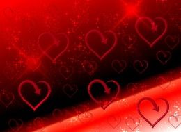 Heart Red Background Wallpaper