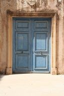 Texture Wooden Door Blue Former