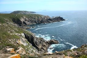 Cliffs Galicia Beach Sea