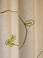 Curtain Burlap Embroidery Fabric