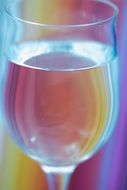 color pencils through the glass with water