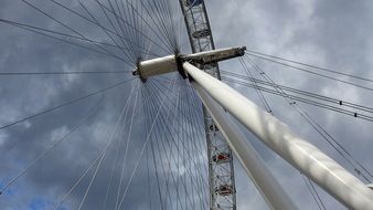 London Eye Sky Background Wheel