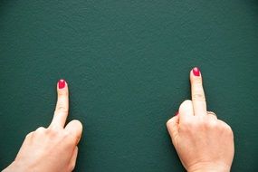 Hands Green Wall Wallpaper