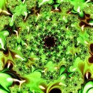 wallpaper with fractal green pattern