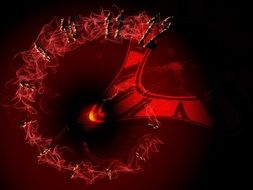 background with abstract timepiece illustration