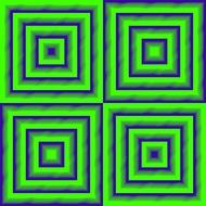 green geometric squares