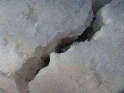 Snow Column Crack Sparkle