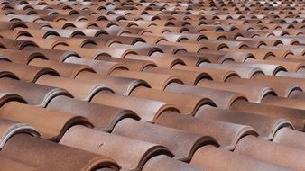 wallpaper with red tile roof structure