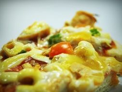 slice of pizza close up