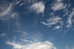 cirrus clouds in sunny day