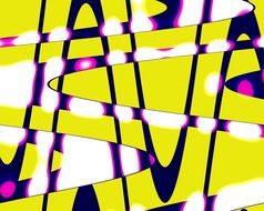 graphic design with yellow and purple waves