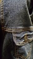 pocket of denim jacket