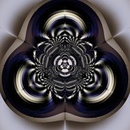 clipart of desktop with fractal abstract design