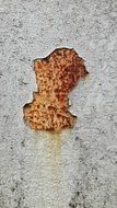 rusty metal under paint