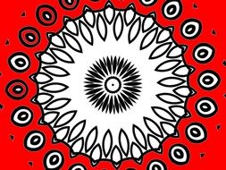 Kaleidoscope Pattern Design Red