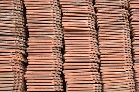 Tile Roofing Red Brick Stack