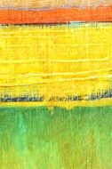 orange yellow green colored wall