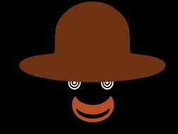 Snowman Background Black Hat