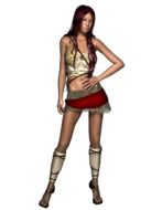 girl elf posing on a white background