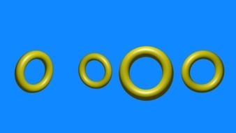 Rings Yellow Shape Summer Blue