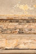 peeled plaster of the wall