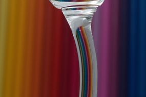 wallpaper with color pencils and glass